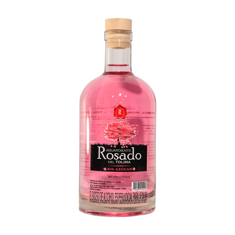 AGTE ROSADO DEL TOLIMA SIN AZUCAR 750 ML